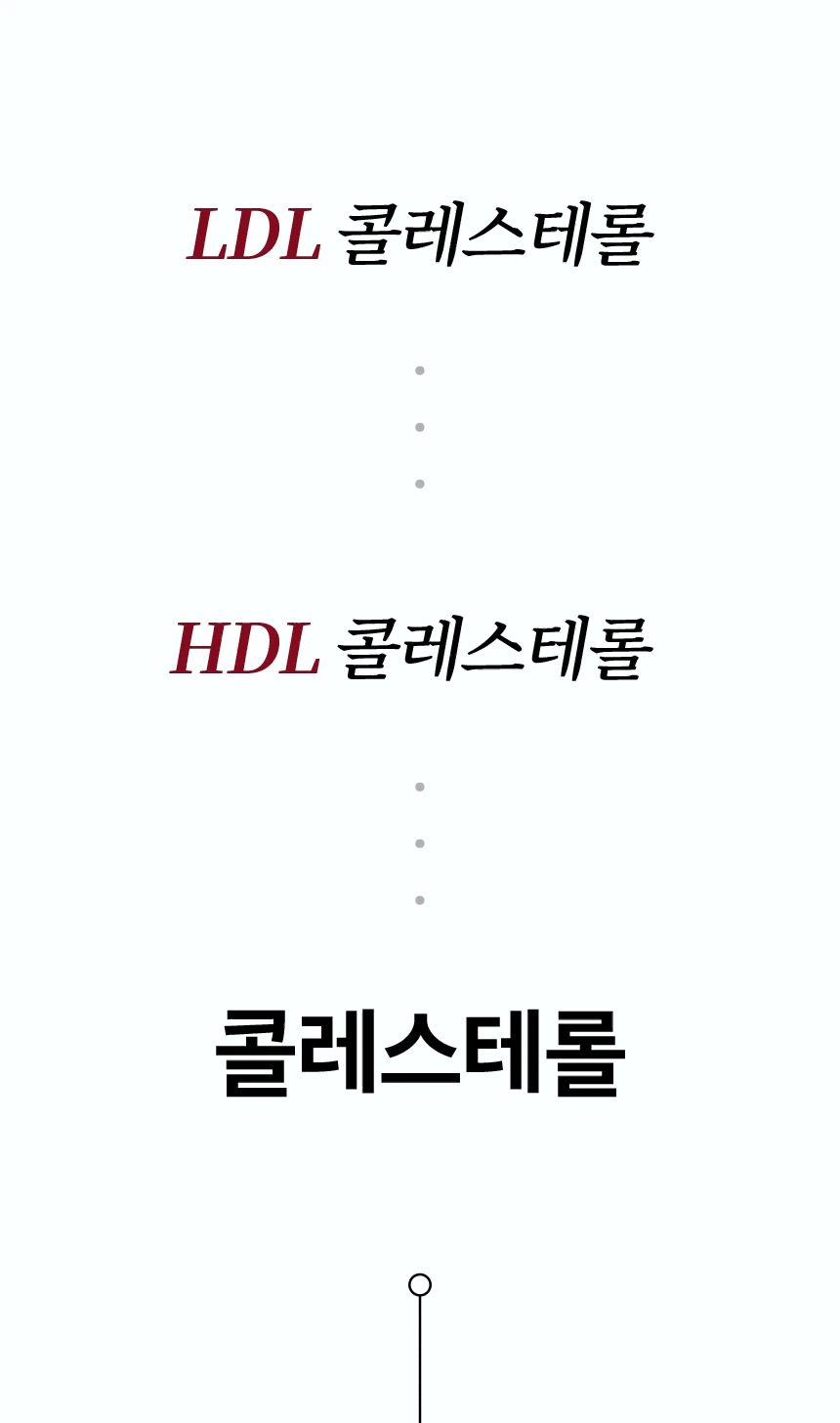 LDL 콜레스테롤, HDL 콜레스테롤, 콜레스테롤.