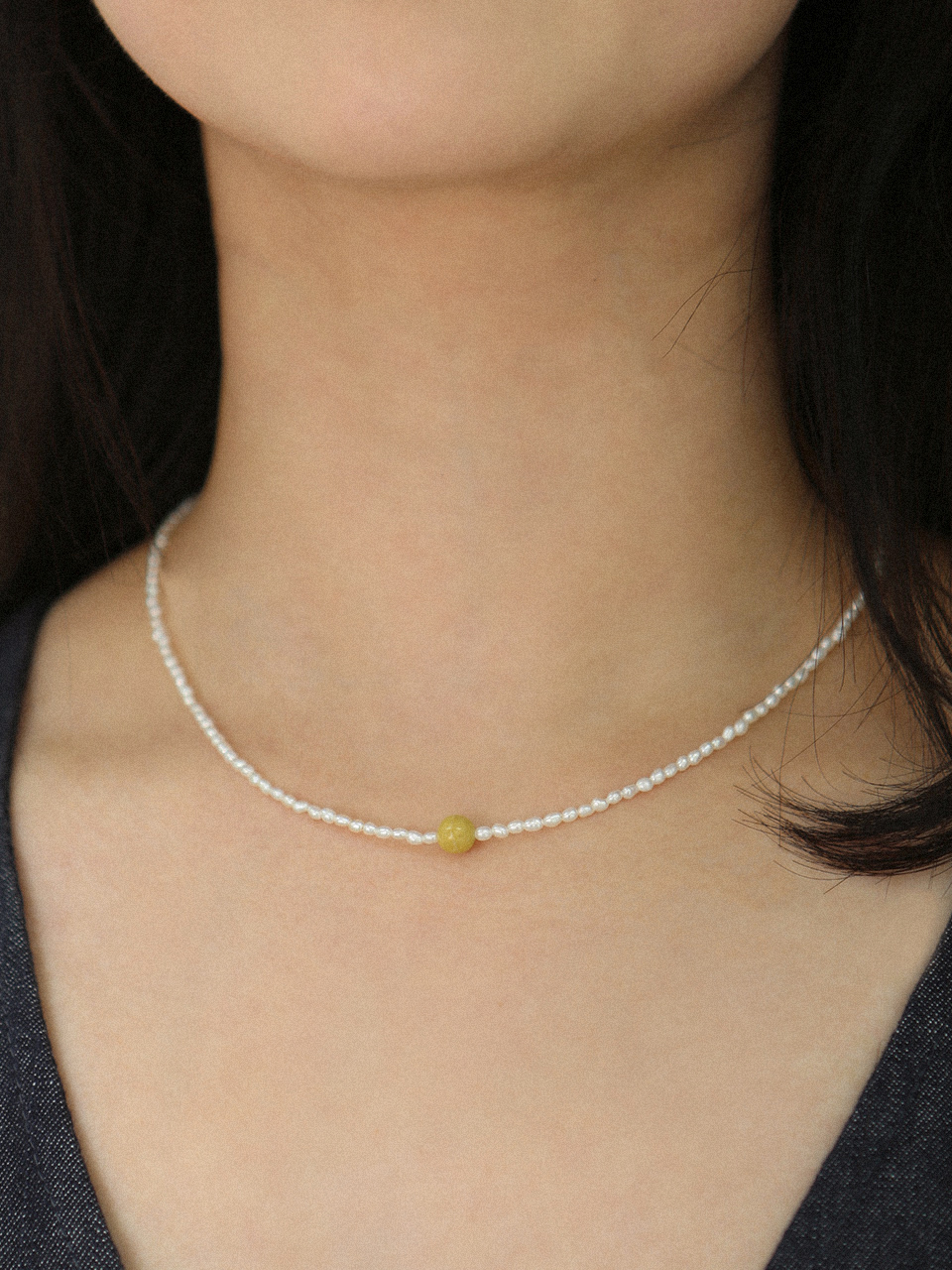 Pearl Necklace - Lime