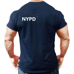 봄 여름 체육 스포츠 티셔츠 NYPD 문화 셔츠 뉴욕 통기성 짧은 반팔 피트니스 순수 코튼