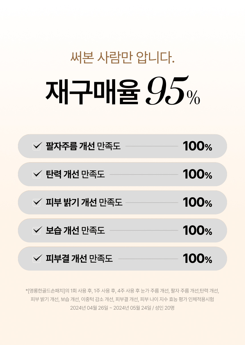 영롱한골드손패치 상세이미지