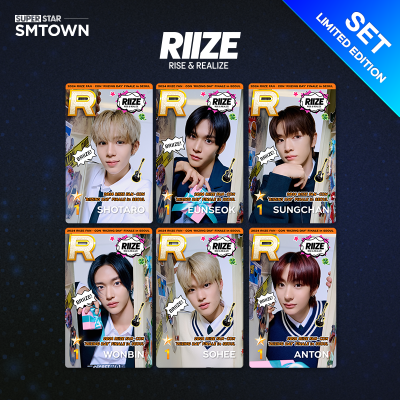 RIIZE ソウルコン トレカ SUPERSTAR SM complete SET] 'RIIZING DAY' FINALE in SEOUL FULL Set Package