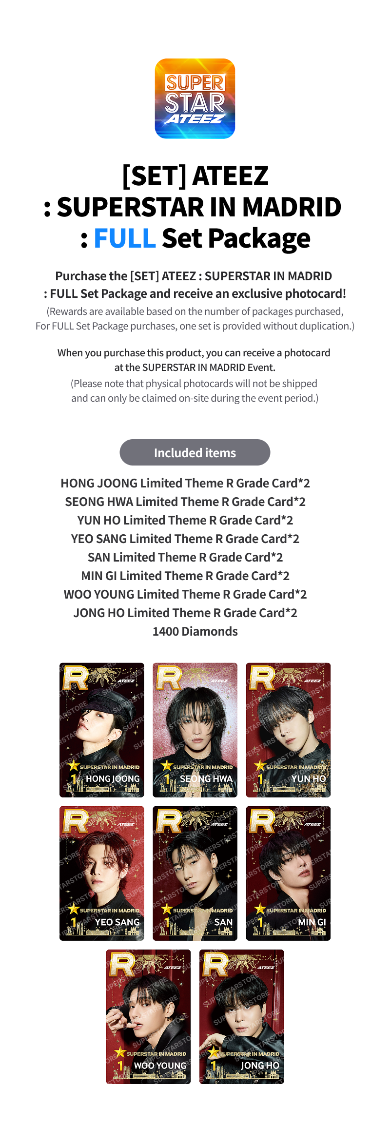 SET] ATEEZ : SUPERSTAR IN MADRID : FULL Set Package - SUPERSTAR STORE