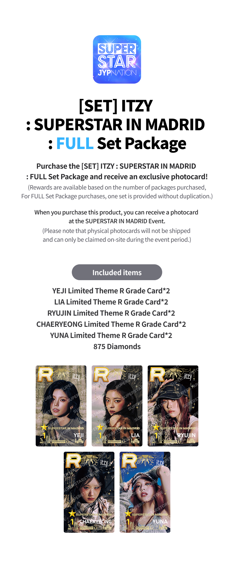 SET] ITZY : SUPERSTAR IN MADRID : FULL Set Package - SUPERSTAR STORE