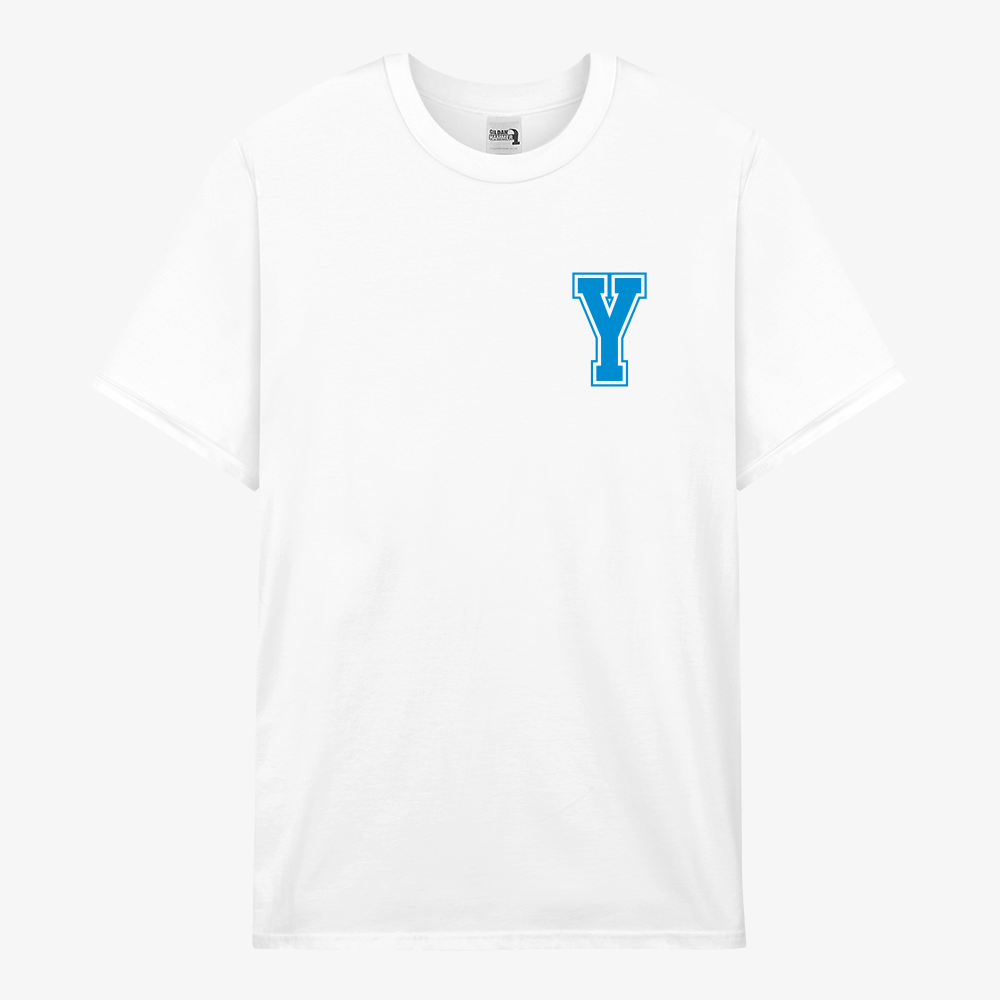 이니셜Y(스카이블루)라운드넥 연세대 반팔 티셔츠