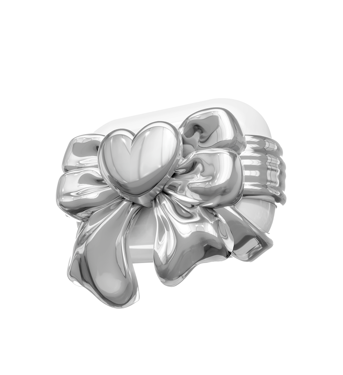 Airpods BOW 01 SILVER - ANDAASH