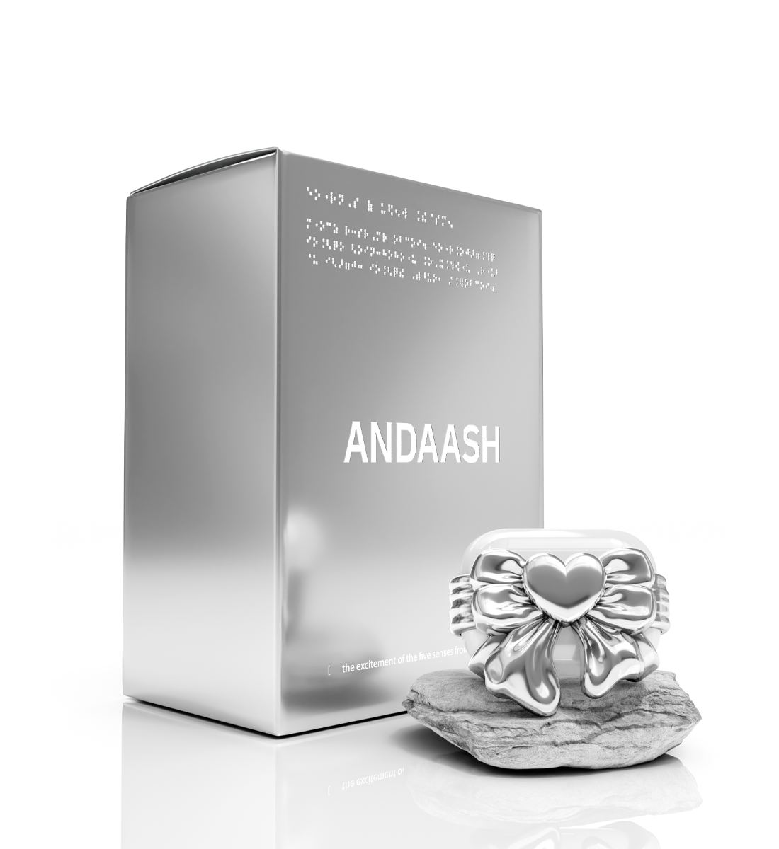 Airpods BOW 01 SILVER - ANDAASH