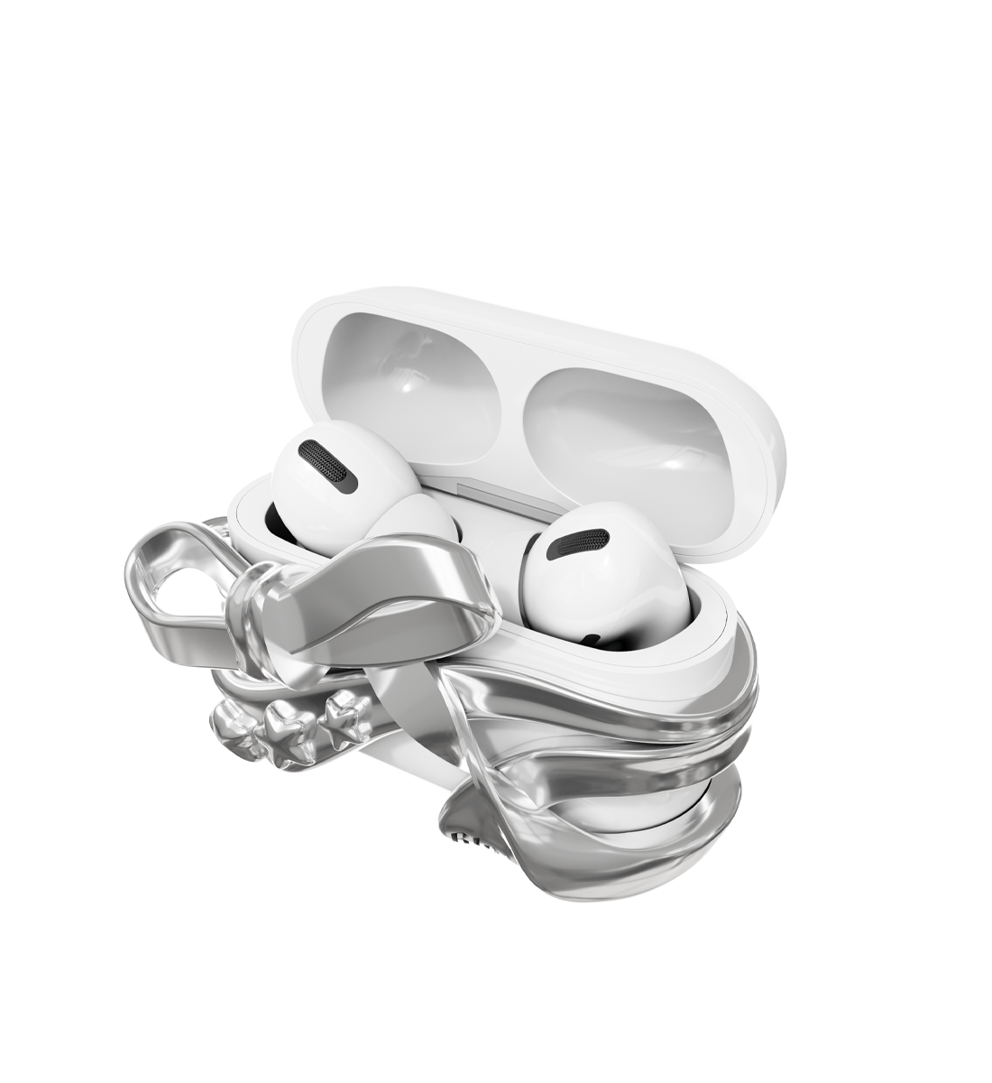 【韓国2000Archives×ANDAASH】BIBI AIRPODS CASE - 3 (SILVER) 2000 Archive X BIBI – ANDAASH