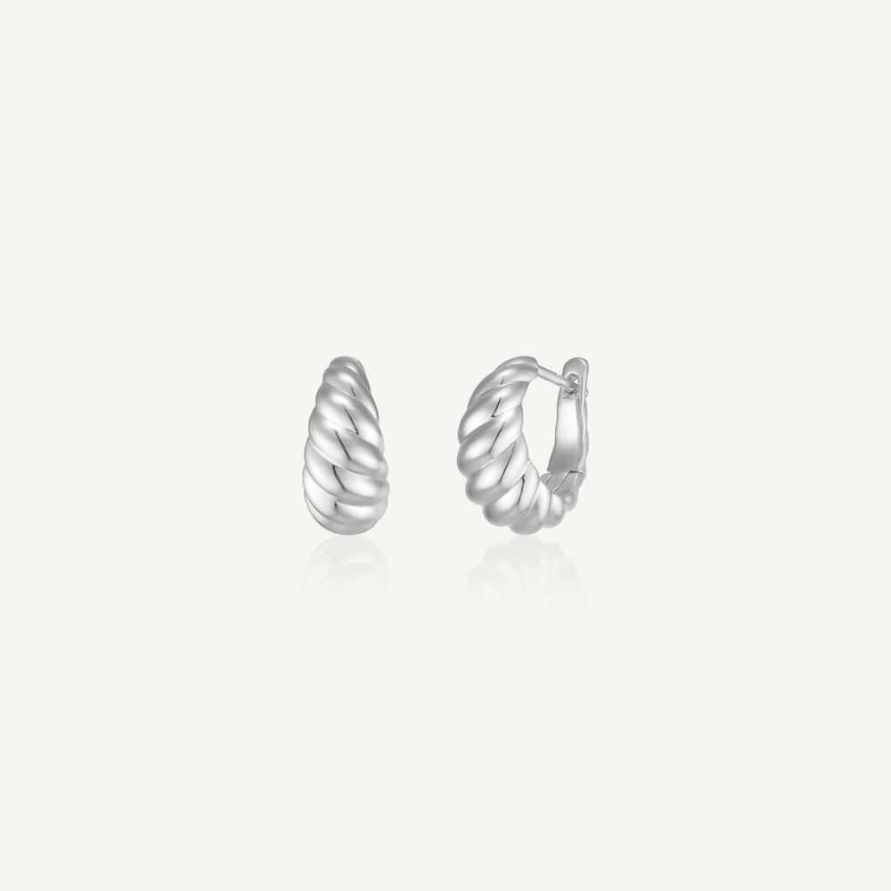 [미스그린] 쉘 훕 귀걸이 | Shell Hoop Earrings