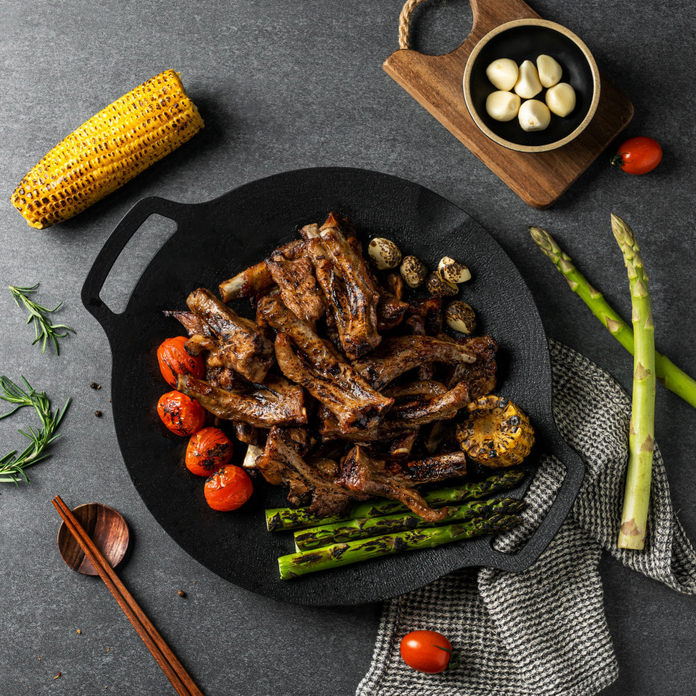 국내산 마늘숙성 양념 쪽갈비 등갈비 돼지갈비 구이 | 무등산식당