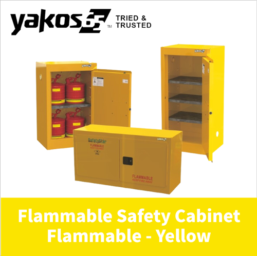 Yakos65 Flammable Safety Cabinet, Yellow
