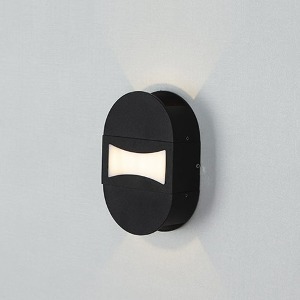 세 방향 타원형 블랙 LED 벽등 5W
