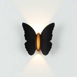 나비 블랙 LED 벽등 10W