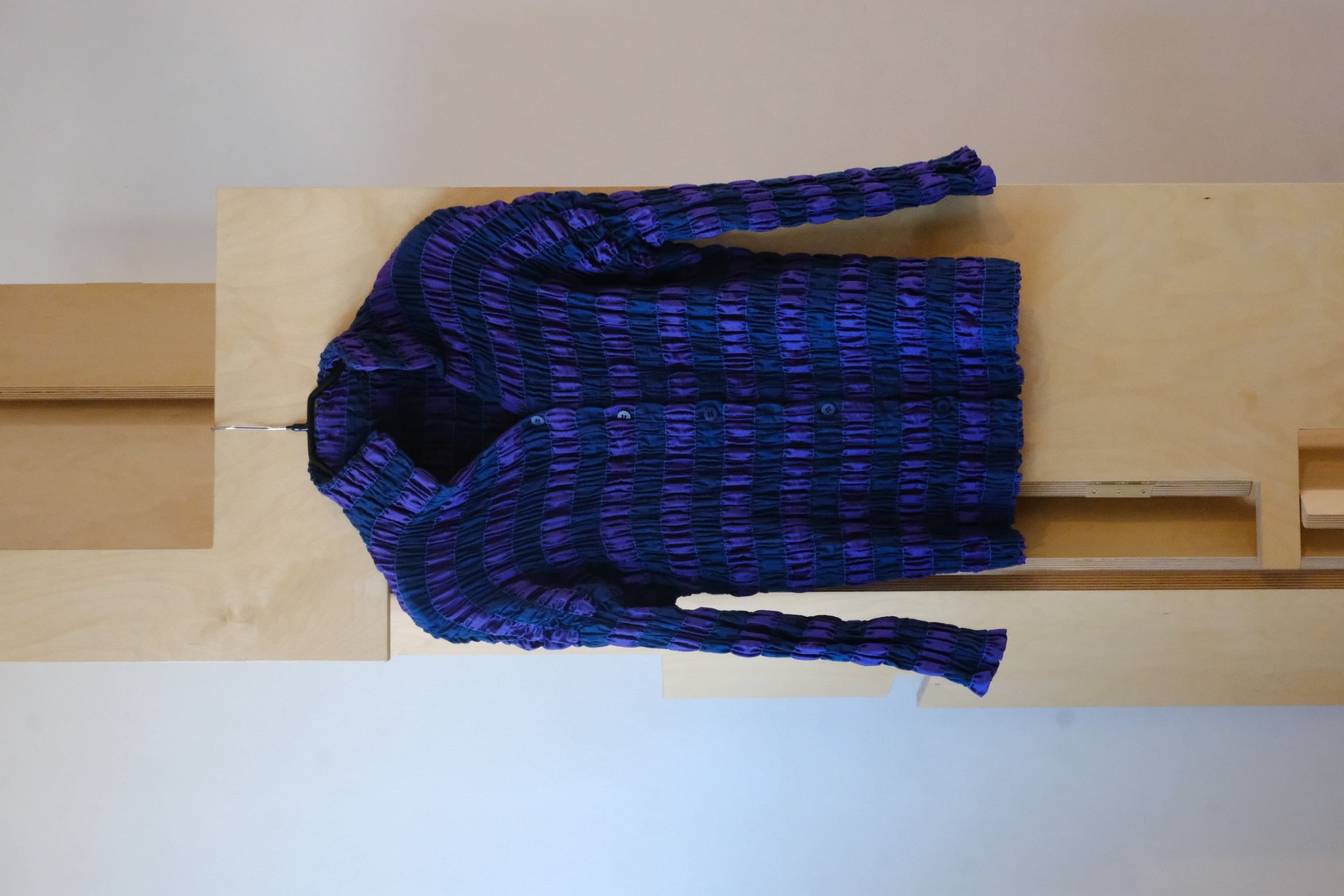 ISSEY MIYAKE Argyle Check Button Front Long Cardigan Pants setup IM63-FD902/IM63-FF901 gray M/L