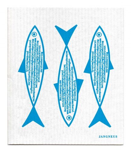 [Jangneus] 장니우스 Turquoise Fish 셀룰로스 행주 / Made in England