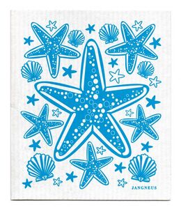 [Jangneus] 장니우스 Turquoise Starfish 셀룰로스 행주 / Made in England