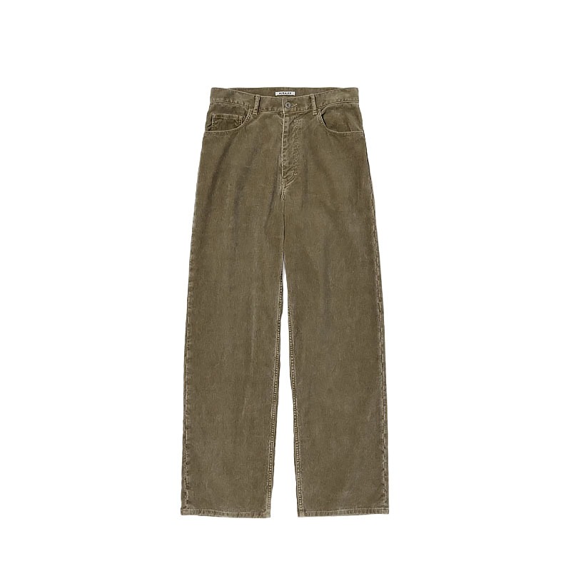 Auralee Pigment Dye Finx Corduroy Wide 5P Pants - SUPERPLACE21