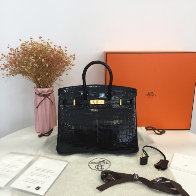 에르메스 크로커다일 Limited Birkin 28 Y 토트백