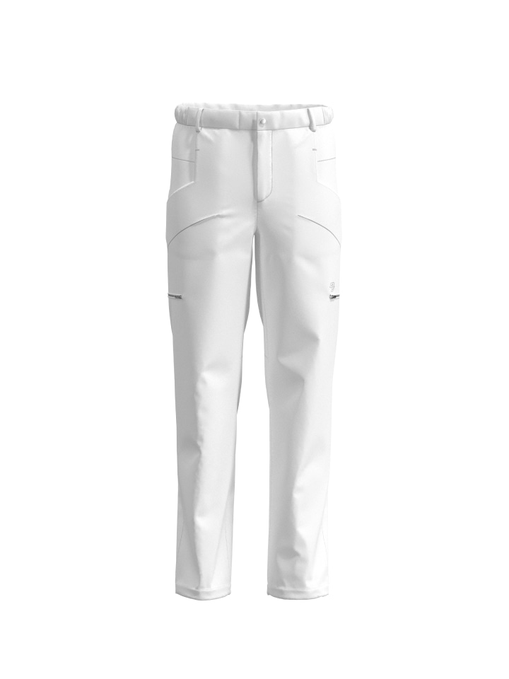 Cargo pocket Loose fit pants (White)