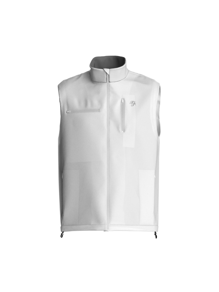 Double pocket men&#039;s vest (White)