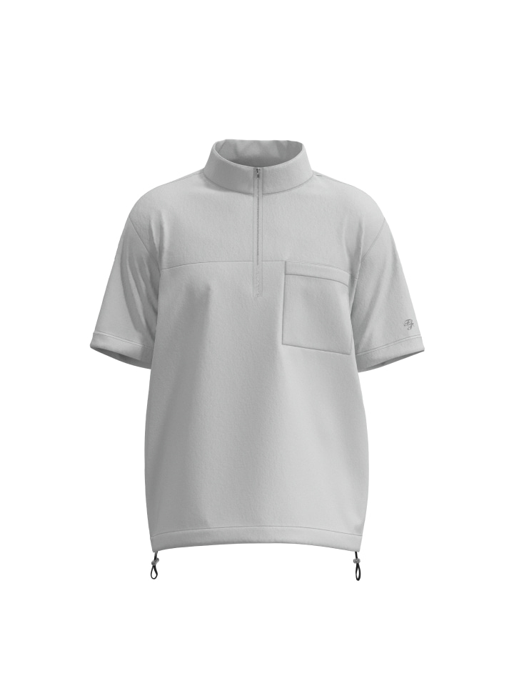 Half zip up shirts (Grey)