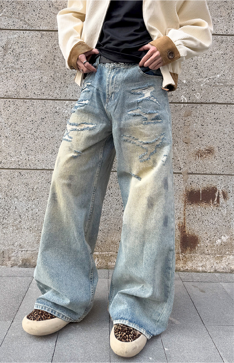 PCCVISION 3MAN0N カットジーンズ PCCVISION ピーシーシービジョン｜3MAN0N Raw Denim Totem Jeans