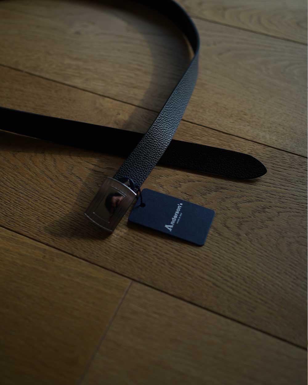 ANDERSON'S FOR NEAT HOUSE GI BELT 25MM(BLACK GRAIN LEATHER) - 니트서울