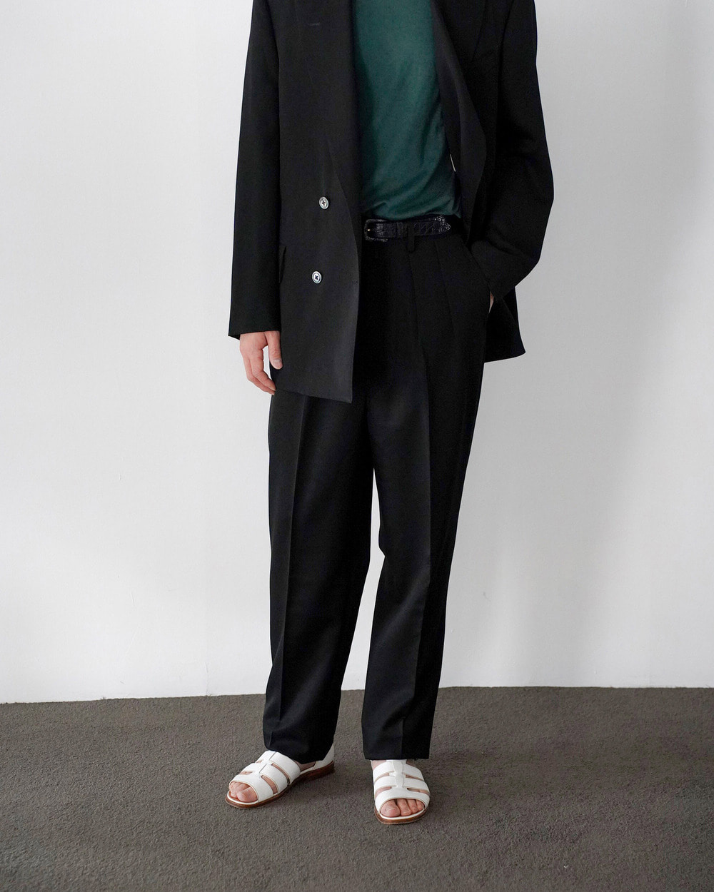 NEAT Wool Gabardine Wide ブラック　46 NEAT - 【残り一点】Wool Gabardine Wide | ACRMTSM ONLINE STORE