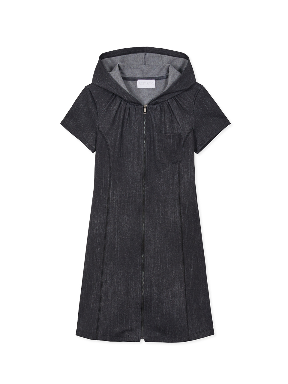 韓国注目ブランド★[SOMSOC] MEW SHIRRING HOODIE ZIP DRESS SOMSOC] MEW SHIRRING HOODIE ZIP DRESS_BLUE - SOMSOC | 리켓