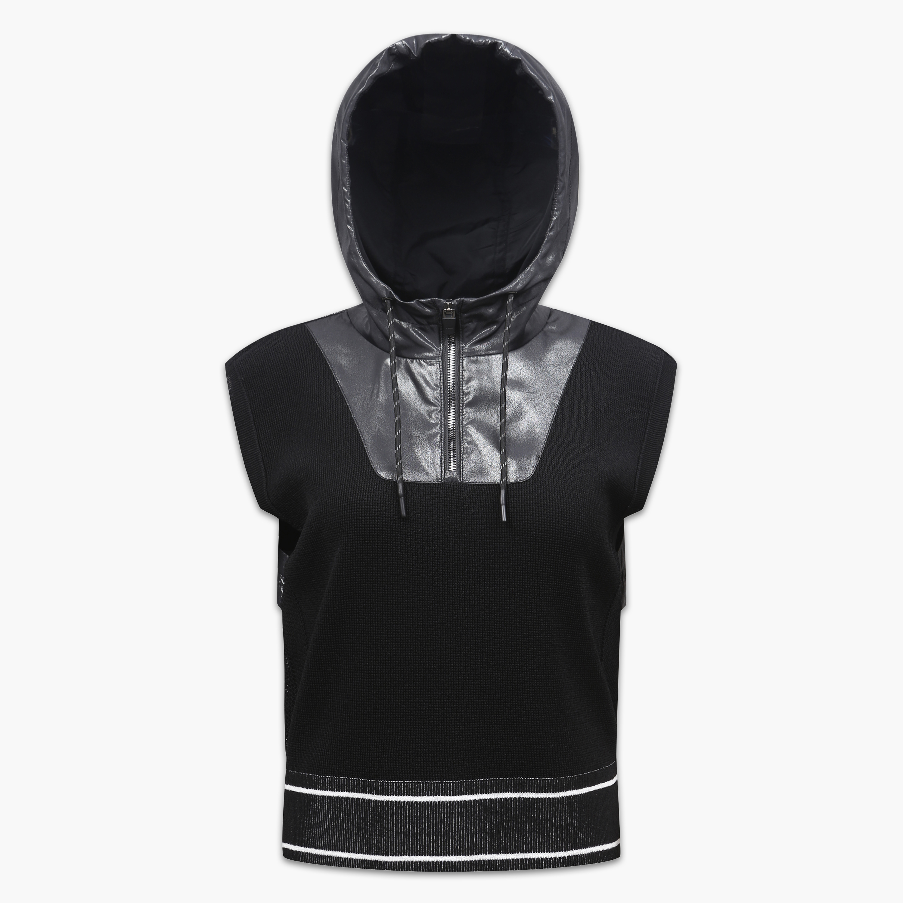 WOVEN HYBRID HOODY ANORAK SWEATER - ICEBERG GOLF