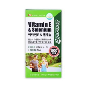 비타민E 셀레늄 프리미엄 캐나다산 비타민 500mg  X 90캡슐 내츄럴라이즈