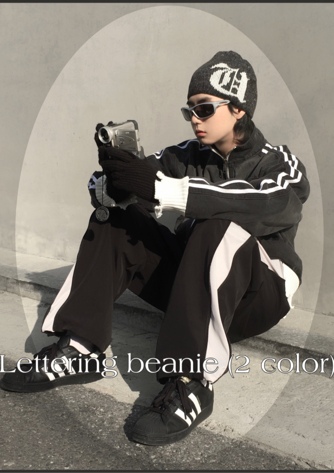 LETTERING BEANIE (CHARCOAL / GRAY)