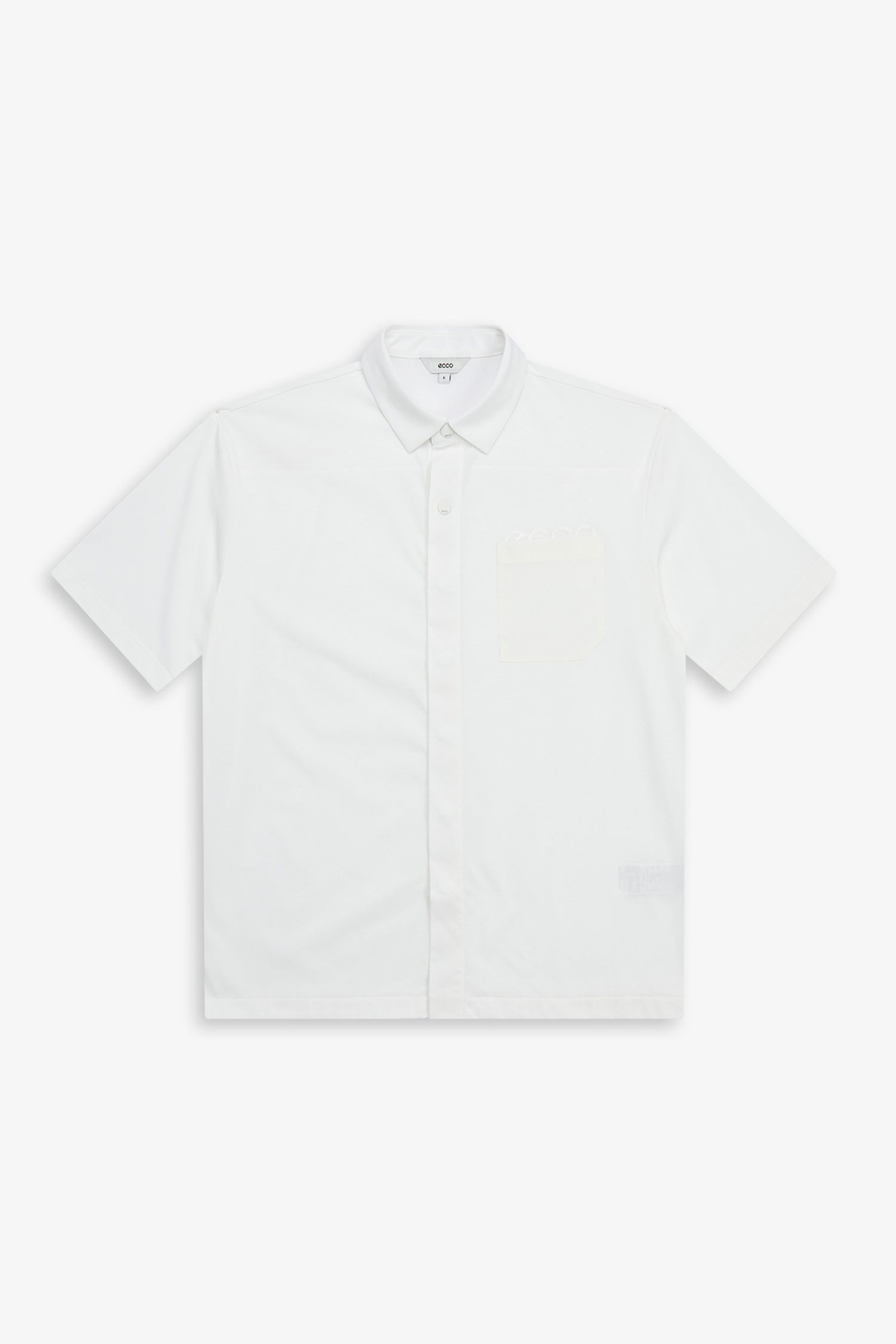 우븐 포켓 셔츠형 풀오픈 반팔 티셔츠