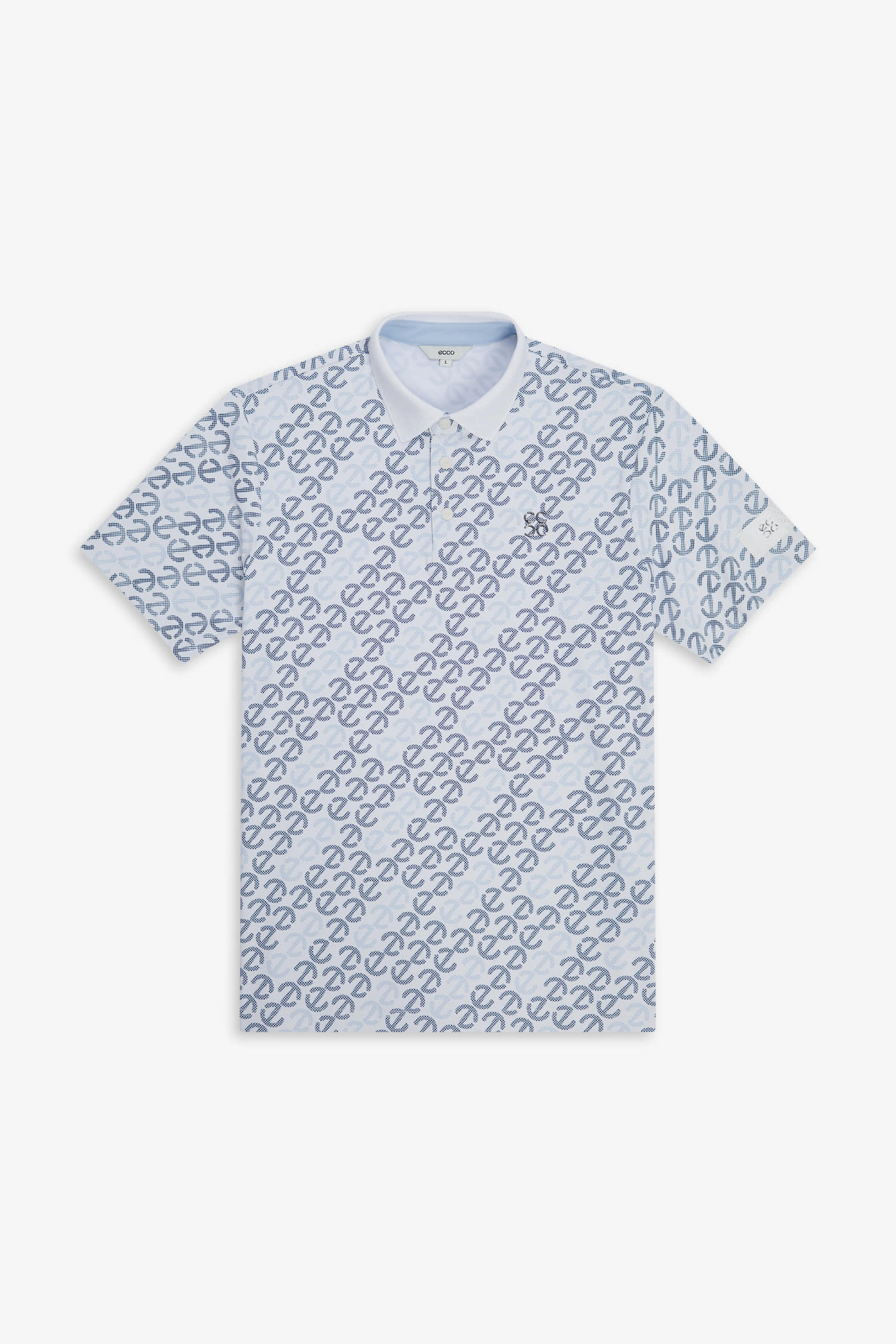 MEN 변형 로고 패턴 폴로 반팔 티셔츠