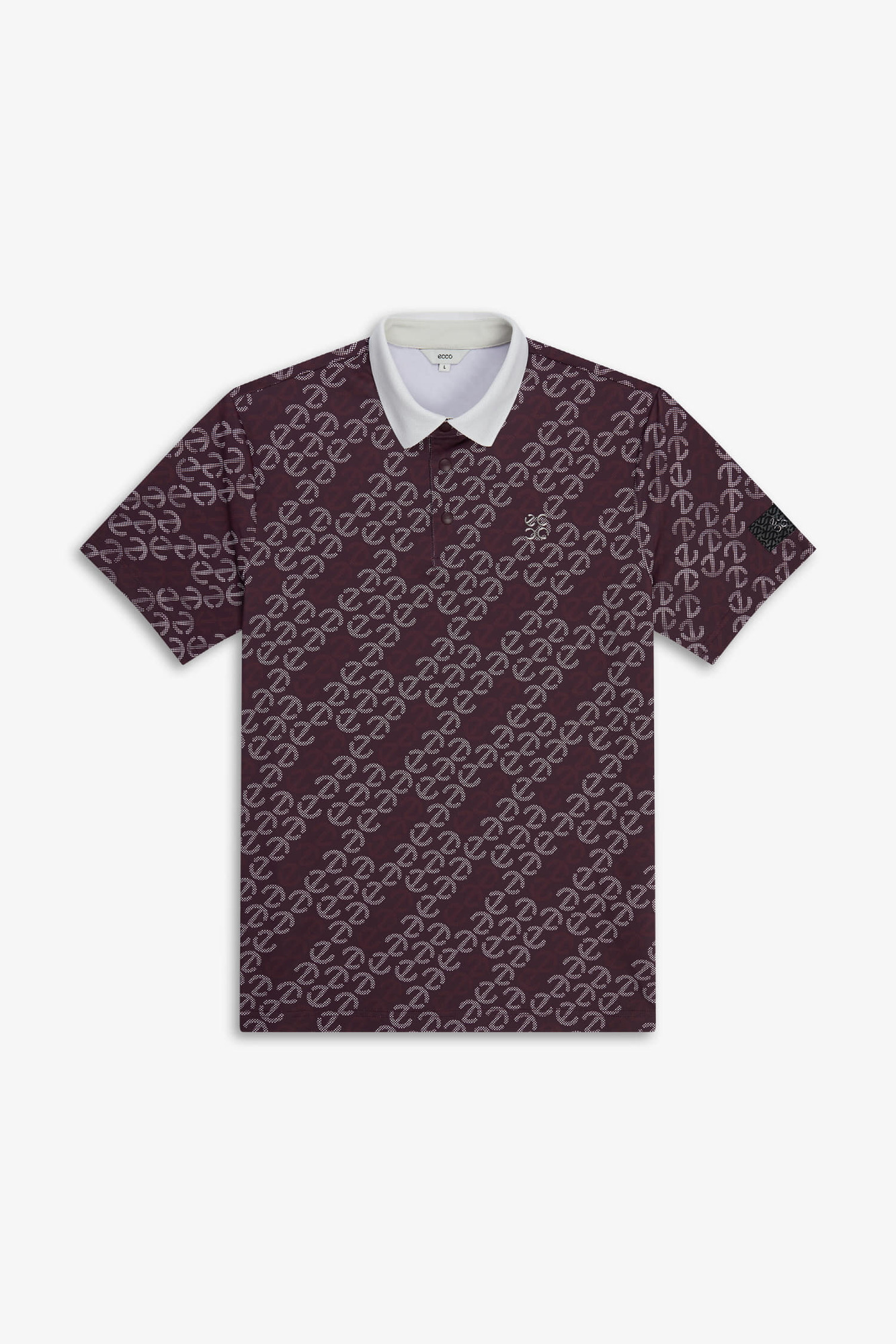 MEN 변형 로고 패턴 폴로 반팔 티셔츠