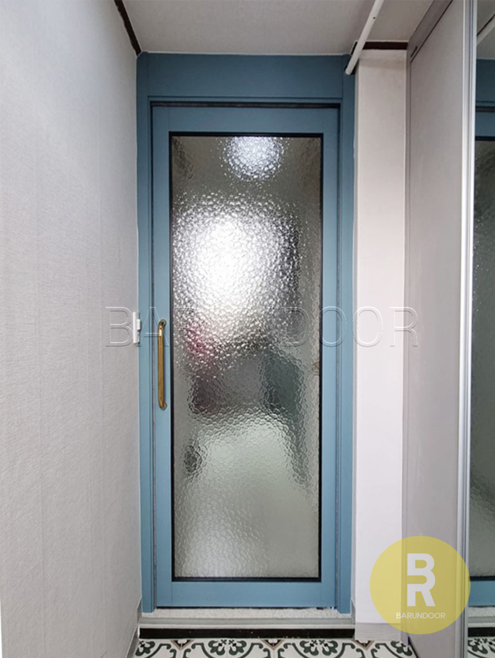 13번 싱글스윙중문 블루 아쿠아강화유리
