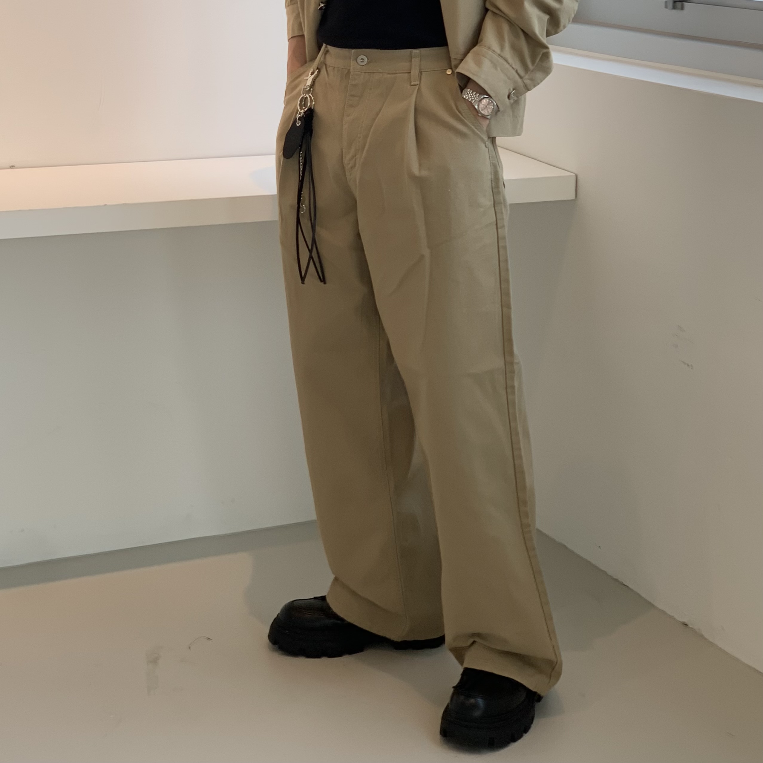 Worker Cotton Pants set-up (2 color, unisex)