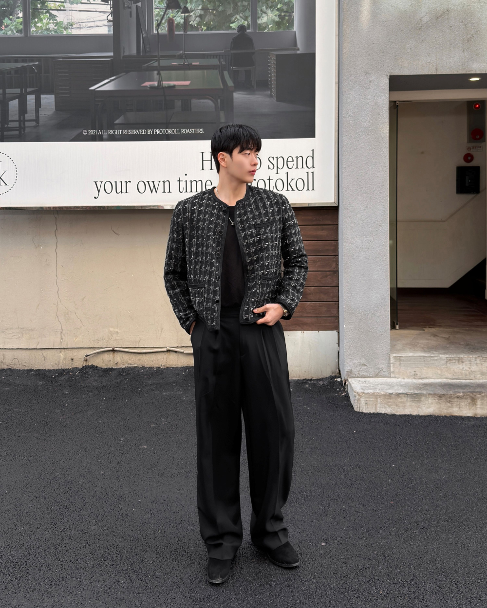 코트 모델 착용 이미지-S1L32