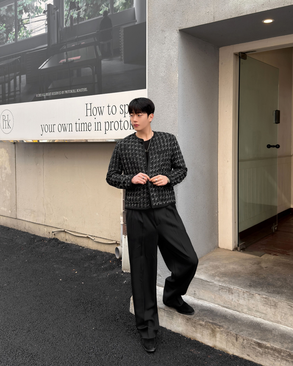 코트 모델 착용 이미지-S1L25