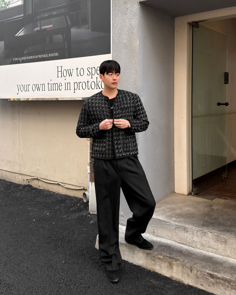 코트 모델 착용 이미지-S1L29