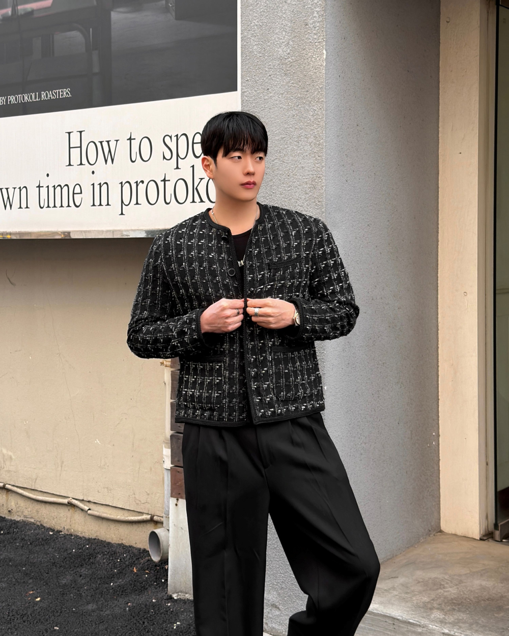 코트 모델 착용 이미지-S1L30