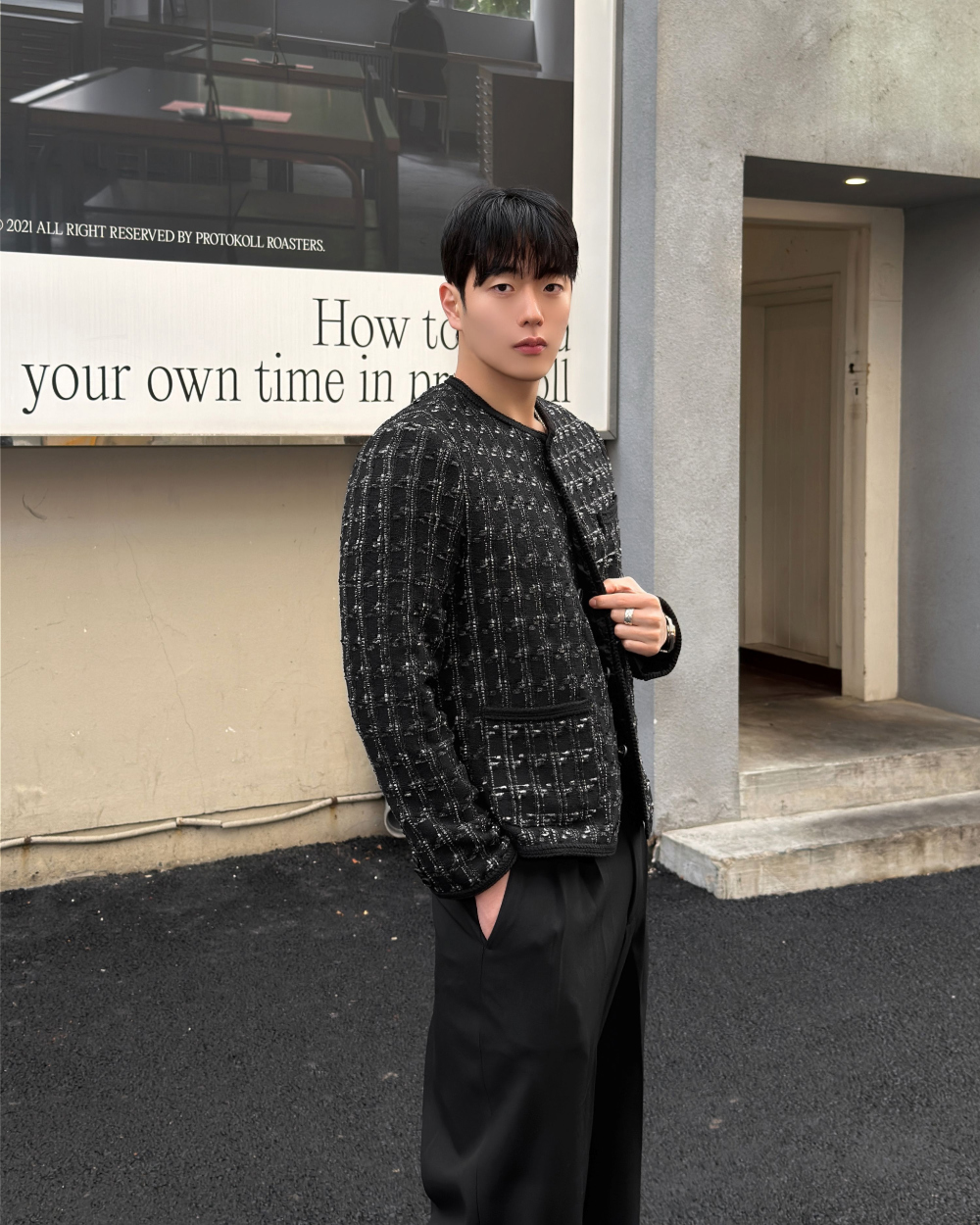 코트 모델 착용 이미지-S1L33