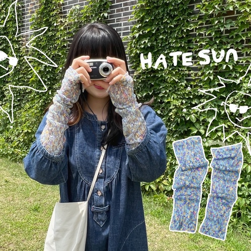 Hate Sun See-through Hand Warmer 살안타템 플라워 레이스 시스루 핸드워머