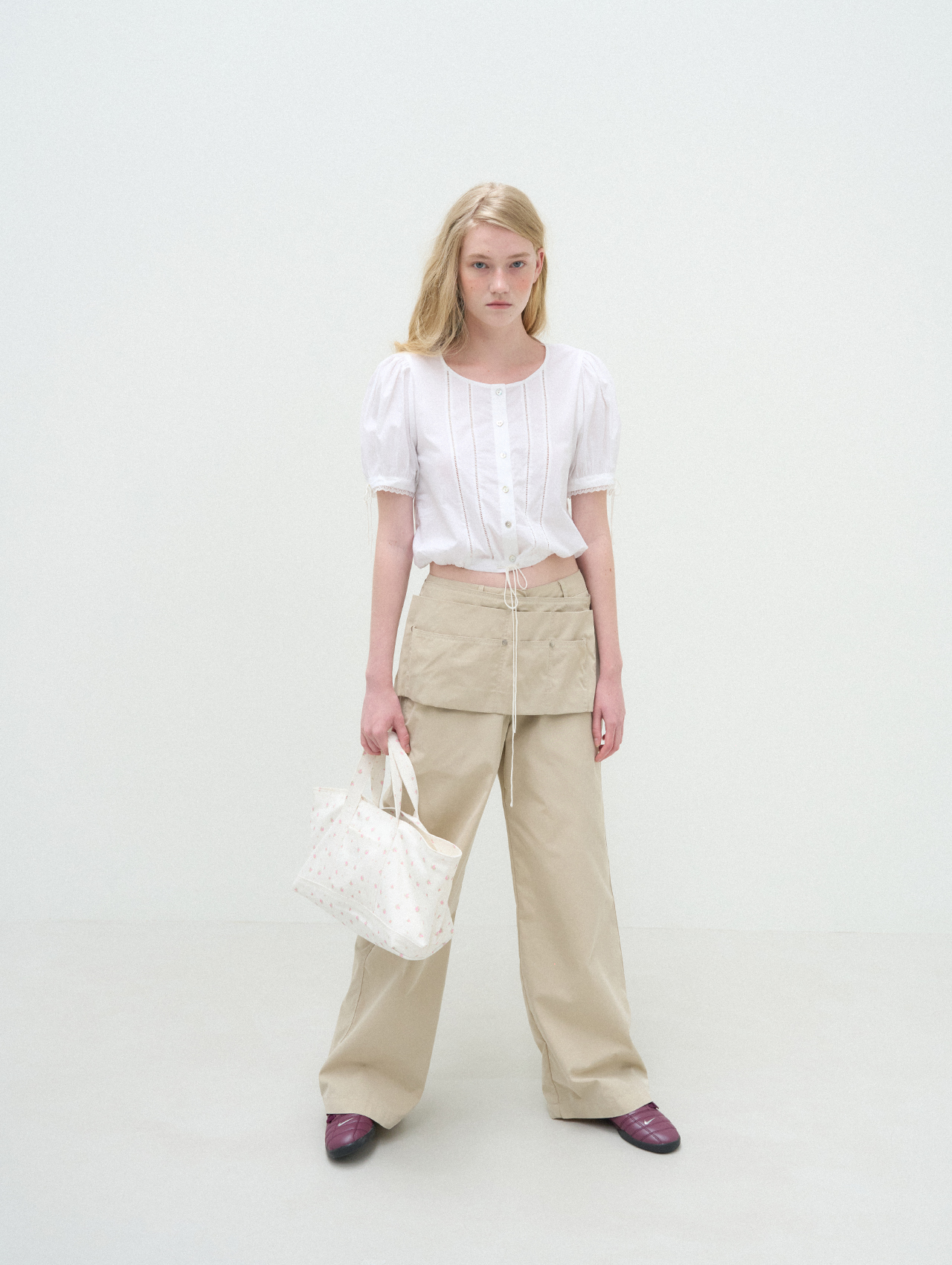 韓国商品/POETO Work pants set Self work pants set - beige [3rd] - 포에토