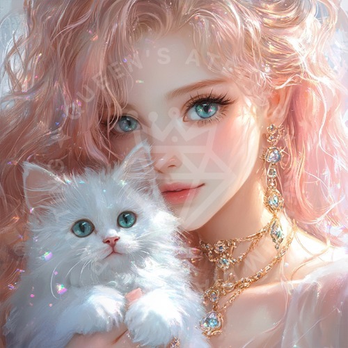 ダイヤモンドアート My Fluffy Kitty 50x50cm My Fluffy Kitty : QUEEN'S ATELIER