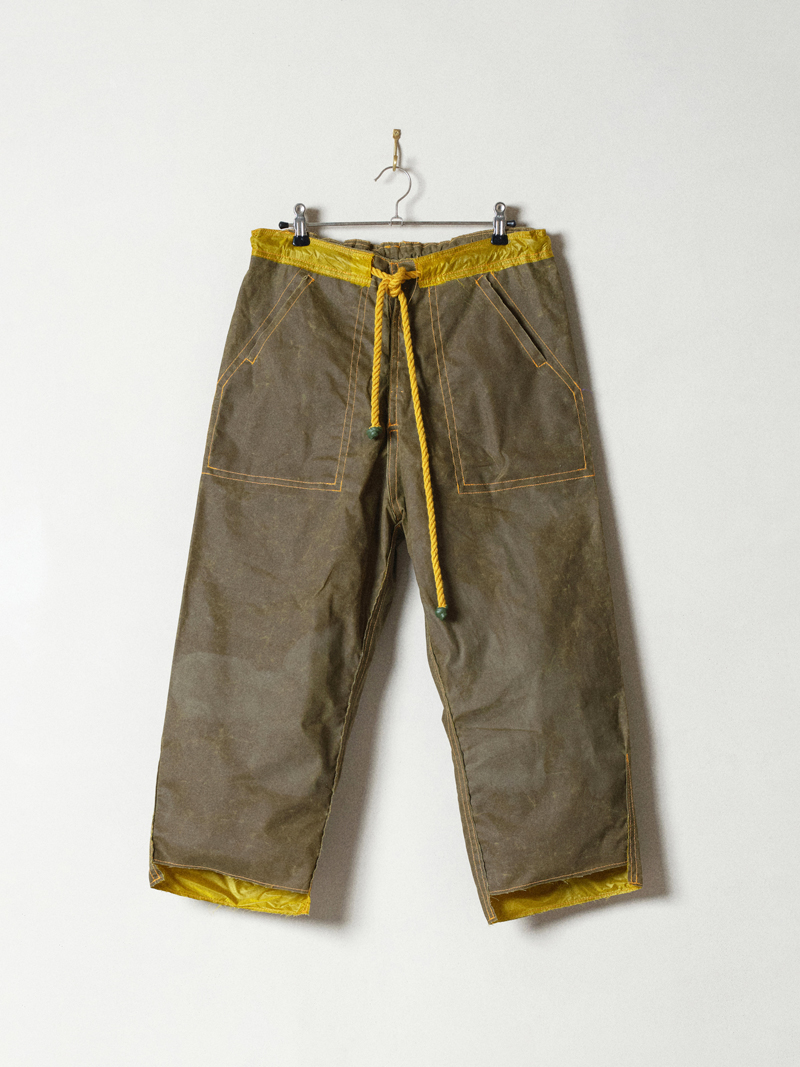 Forest Green Waxed Cotton Trousers 팬스 댄스 Pan's Dance