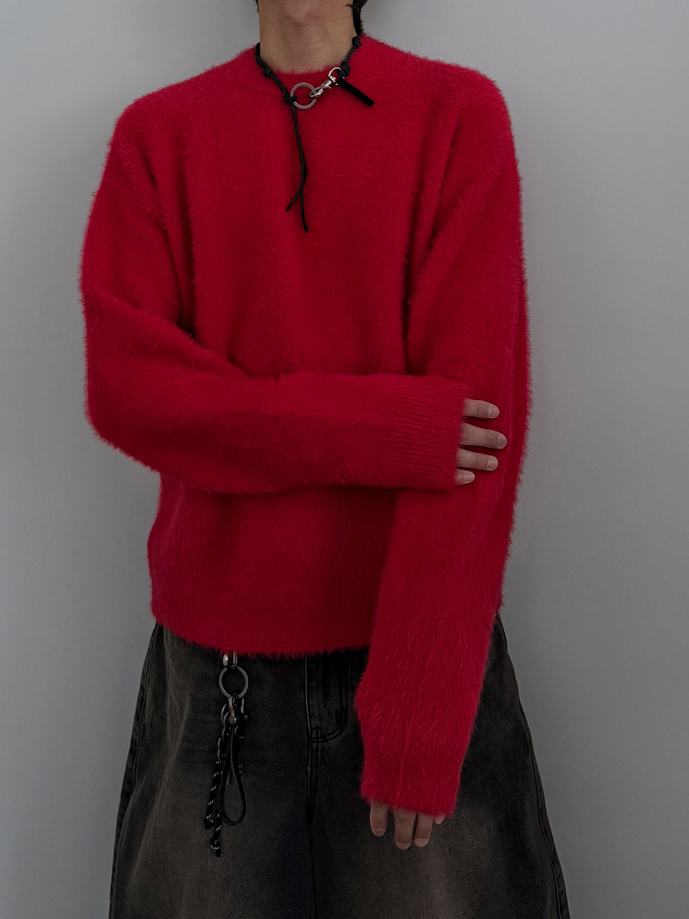 긴팔 티셔츠 모델 착용 이미지-S105L46