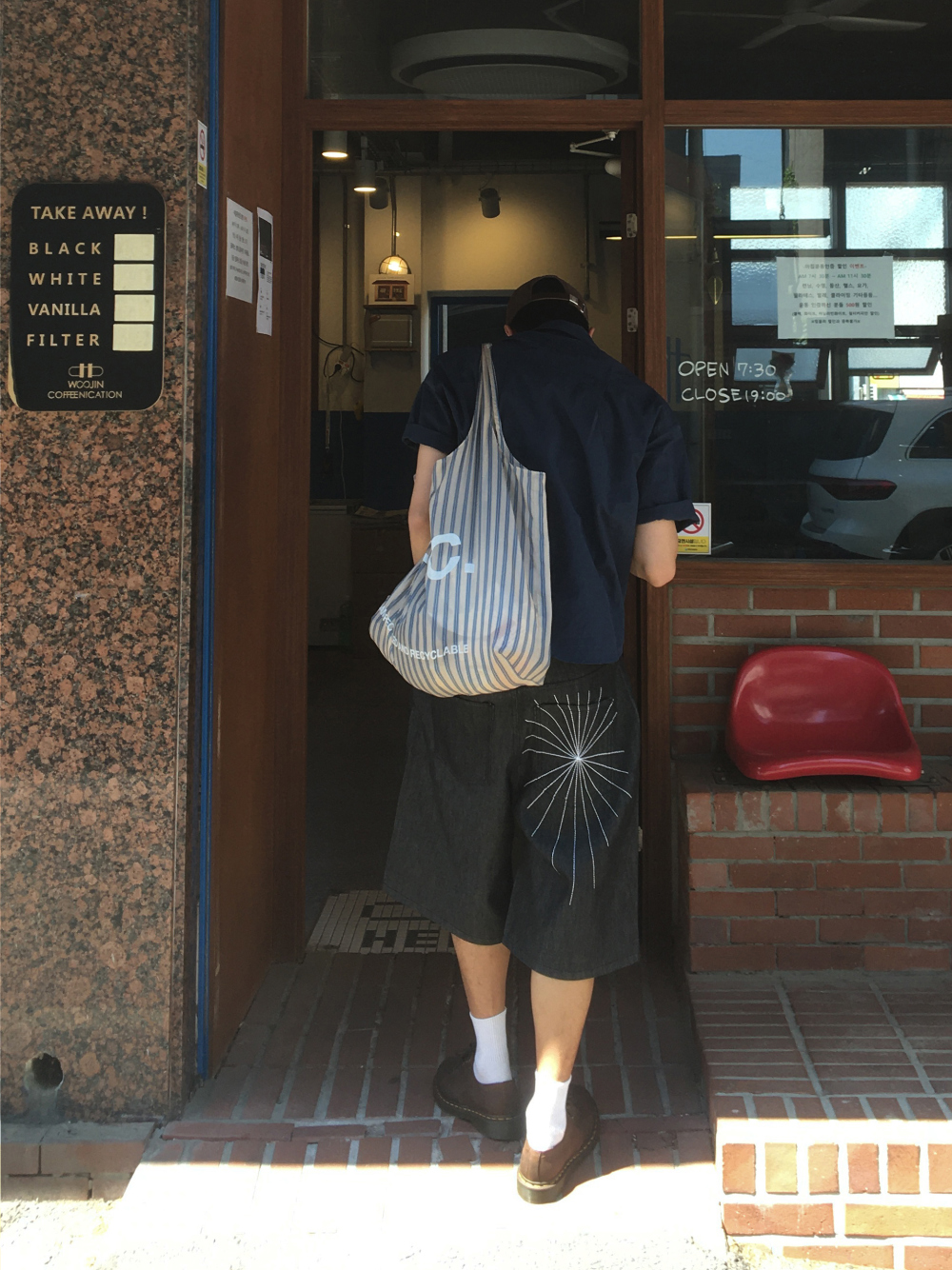 短袖T卹模特兒穿著圖片-S175L88