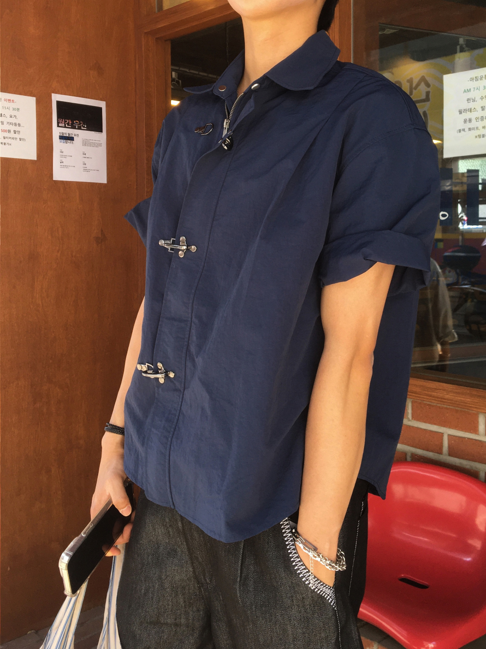 短袖T卹模特兒穿著圖片-S175L90