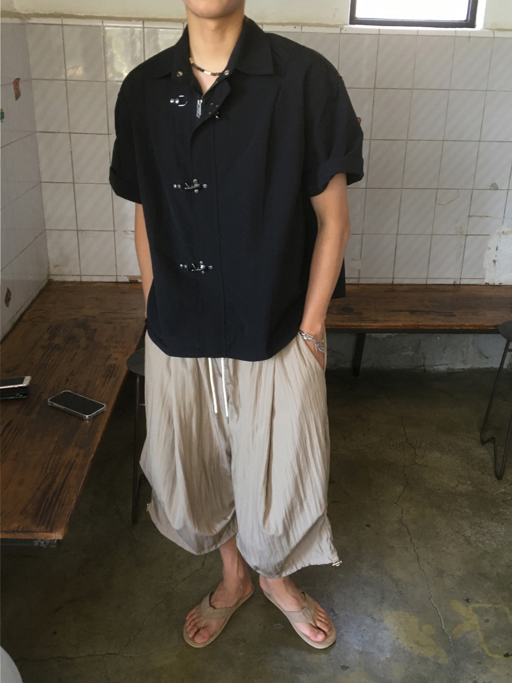 短袖T卹模特兒穿著圖片-S176L20