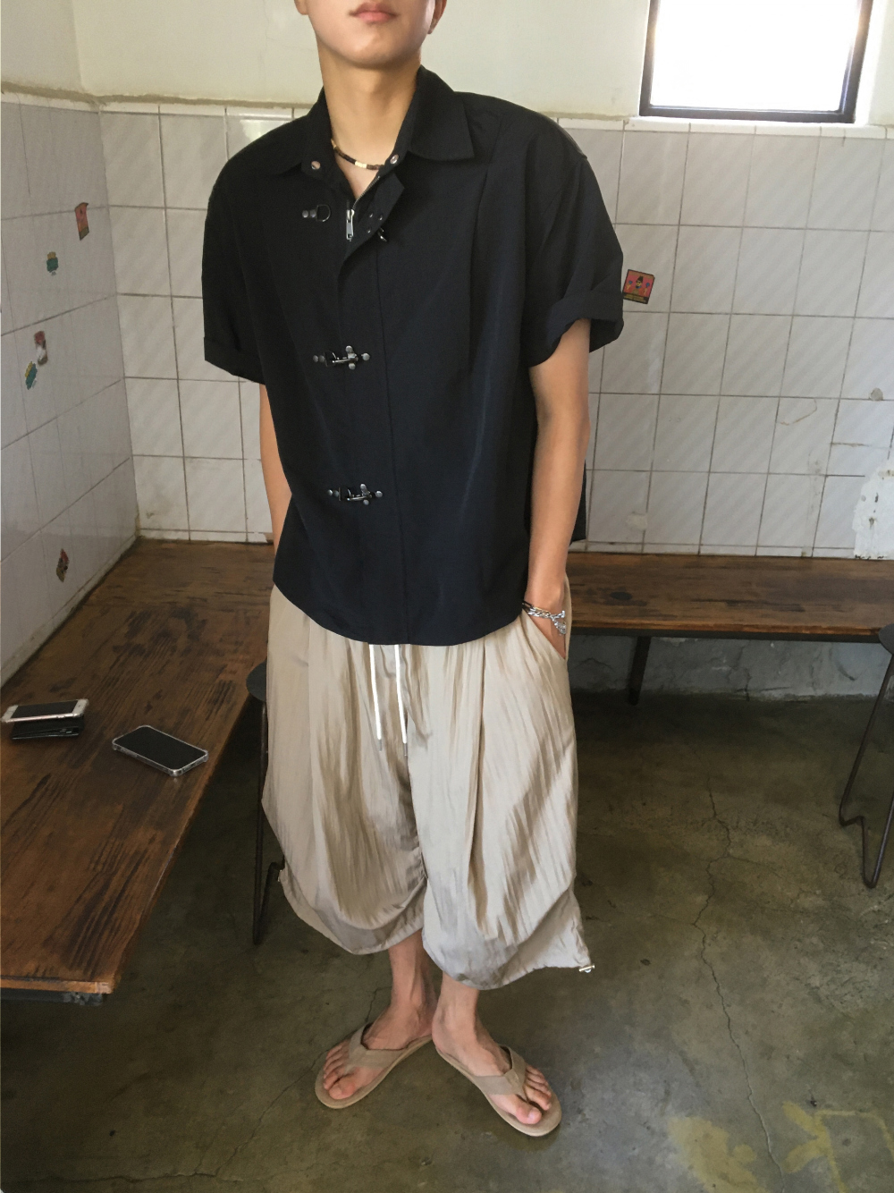 短袖T卹模特兒穿著圖片-S176L22